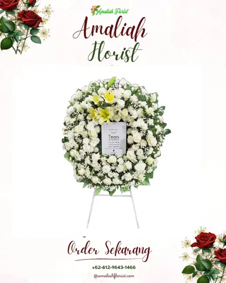 Krans Bunga Duka Mesat Seni